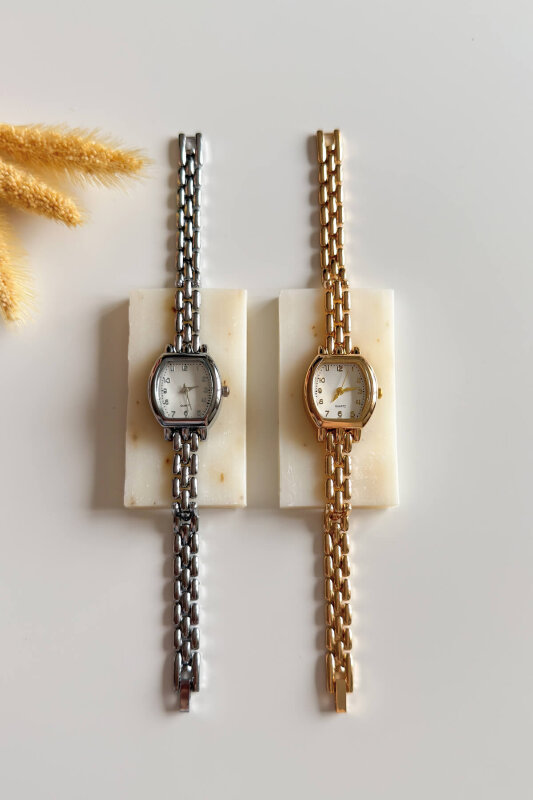 Fiona Beyaz Kadran Gold Metal Kordon Kadın Kol Saati - 2