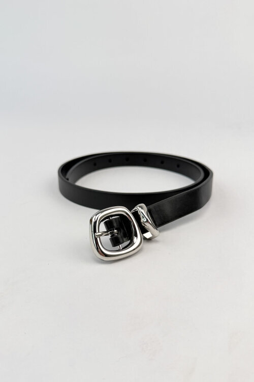 Icon Serisi Siyah Rugan Babet-Çanta-Kemer-Saat Seti - 4