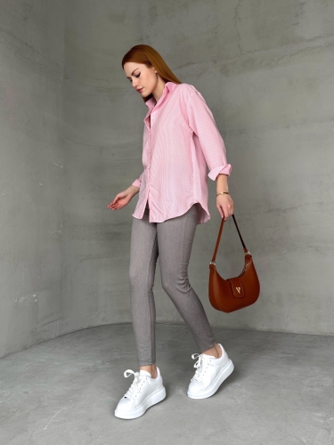 JEAN-08131 Gri Yüksek Bel Likralı Skinny Jean - Cappmoda