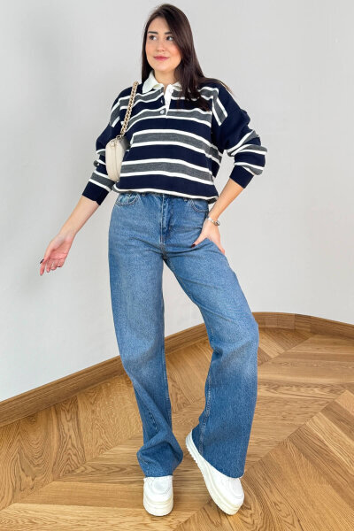 JEAN-1077 Soluk Mavi Relaxed Fit Kesik Paça Jean - Cappmoda (1)