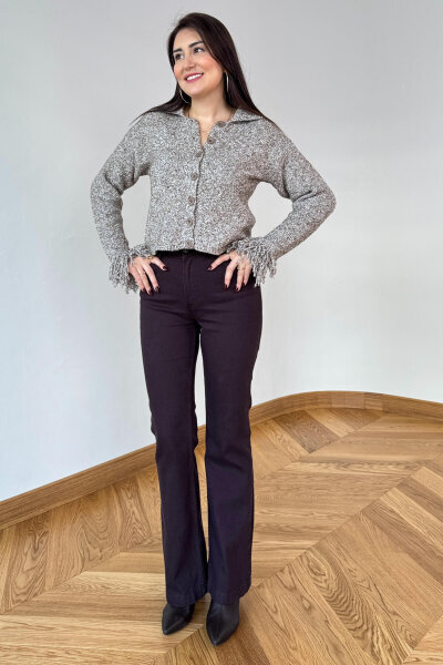 JEAN-2023 Acı Kahve Comfort Fit Çan Paça Jean - 4