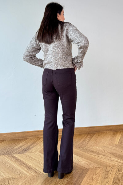 JEAN-2023 Acı Kahve Comfort Fit Çan Paça Jean - 3