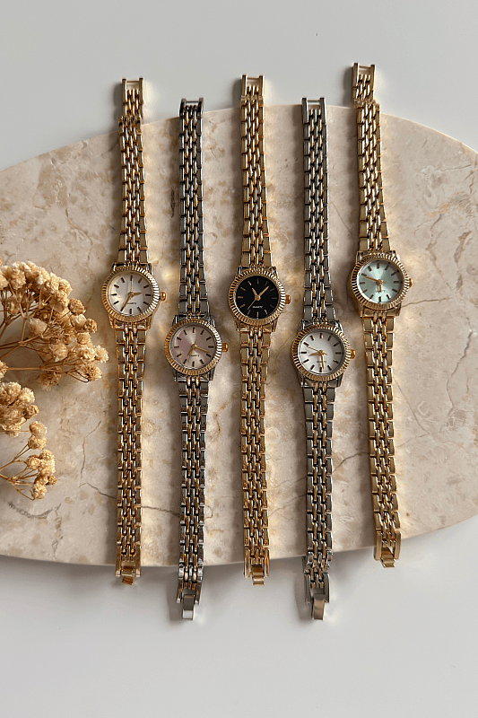 Kate Su Yeşili Kadran Gold Çelik Kordon Kadın Kol Saati - 2