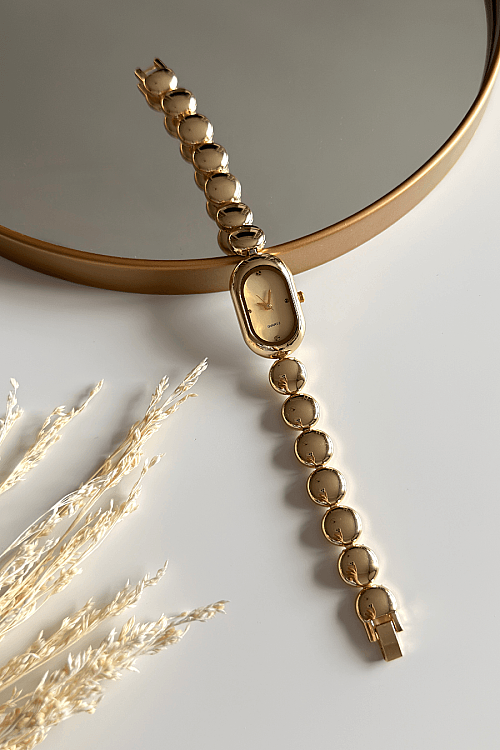 Lexi Gold Kadran Gold Çelik Kordon Kadın Kol Saati