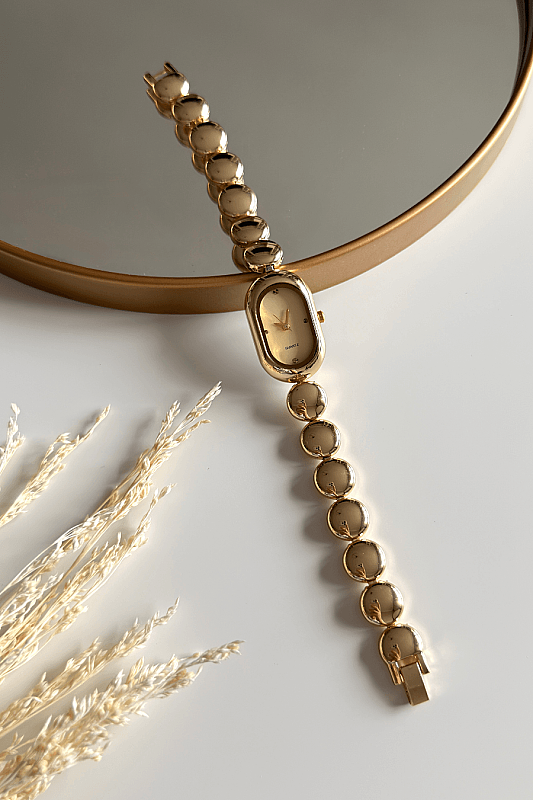 Lexi Gold Kadran Gold Çelik Kordon Kadın Kol Saati - 1