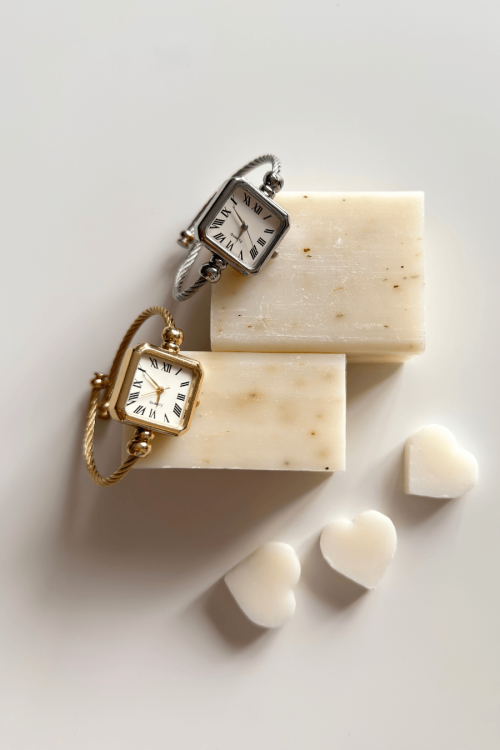 Lucy Beyaz Kadran Gold Burgu Kelepçe Kadın Kol Saati - 2