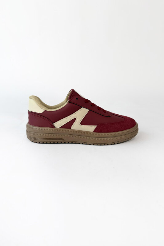 Luna Serisi Bordo Sneaker-Sırt Çantası-Capp Seti - 3