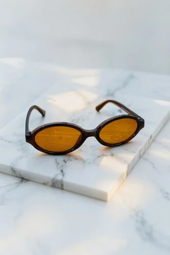 NRM013 Kahverengi Oval Retro Güneş Gözlüğü - Cappmoda