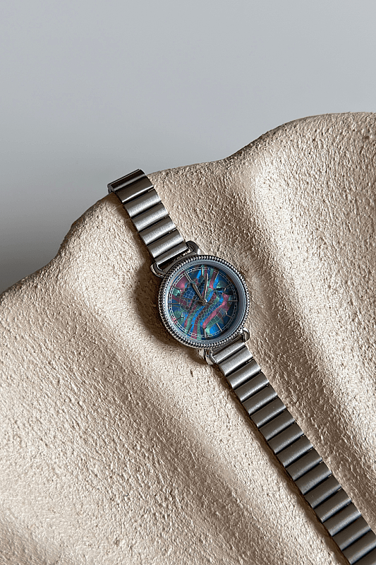 Orlisse Renkli Kadran Silver Çelik Tasarım Kordon Kadın Kol Saati - 1