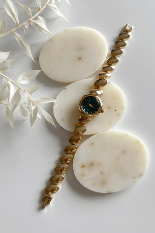 Rhea Yeşil Kadran Çelik Oval Tasarım Kordon Kadın Kol Saati 