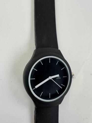 S004 Siyah Kordonlu Yuvarlak Çerçeveli Kol Saati - 2