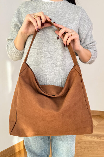 SET2025 Taba Üçlü Kışlık Ayakkabı-Çanta-Şapka Süet Üçlü Set - 4