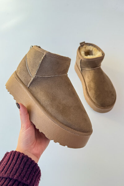 SET2025 Vizon Üçlü Kışlık Ayakkabı-Çanta-Şapka Süet Üçlü Set (1)