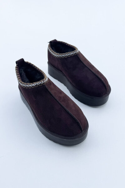 SET2026 Acı Kahve Üçlü Bilek Boy Ayakkabı-Çanta-Şapka Deri Üçlü Set - 6