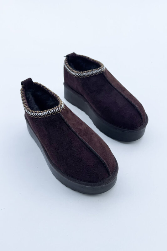 SET2026 Acı Kahve Üçlü Bilek Boy Ayakkabı-Çanta-Şapka Deri Üçlü Set - 6