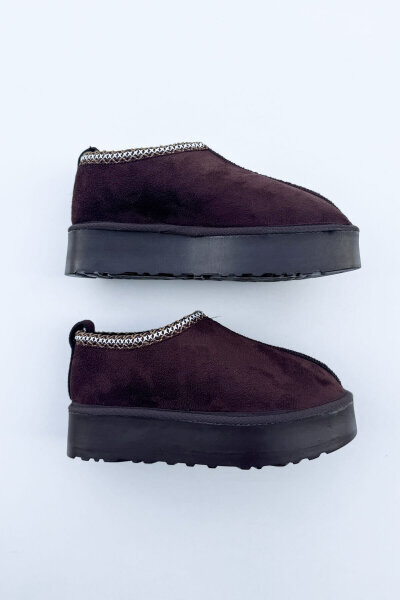 SET2026 Acı Kahve Üçlü Bilek Boy Ayakkabı-Çanta-Şapka Deri Üçlü Set - 9