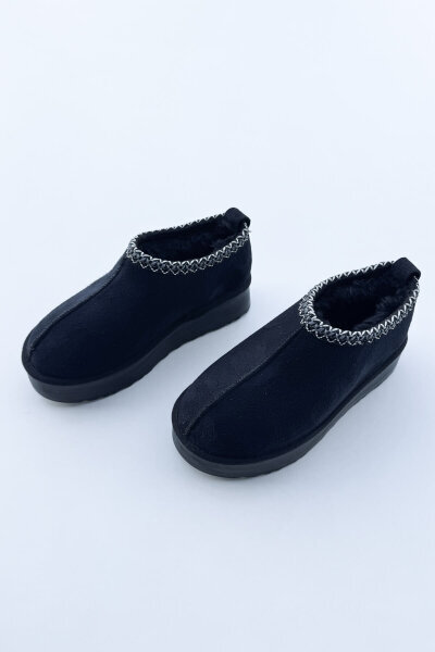 SET2026 Siyah Üçlü Bilek Boy Ayakkabı-Çanta-Şapka Deri Üçlü Set - 5