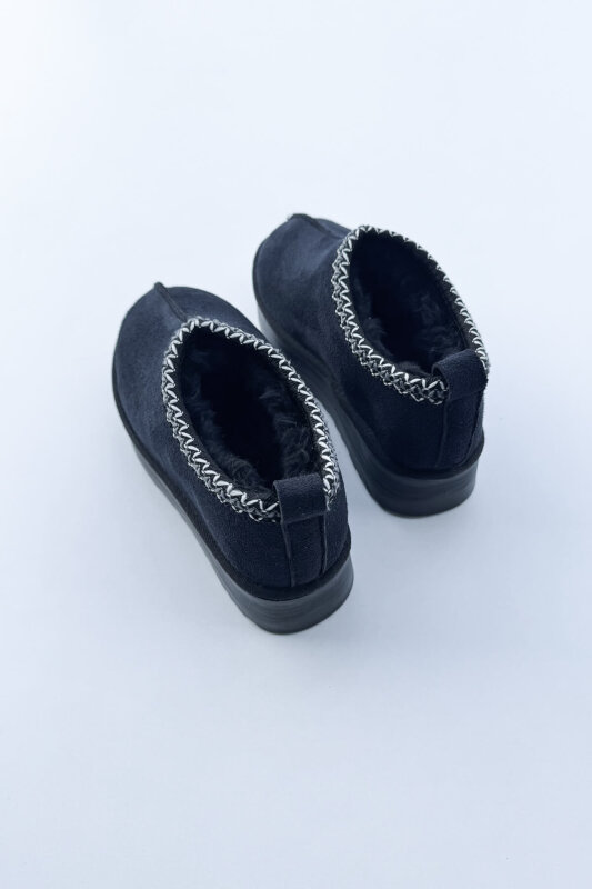 SET2026 Siyah Üçlü Bilek Boy Ayakkabı-Çanta-Şapka Deri Üçlü Set - 6