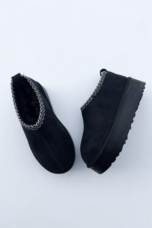 SET2026 Siyah Üçlü Bilek Boy Ayakkabı-Çanta-Şapka Deri Üçlü Set - 8