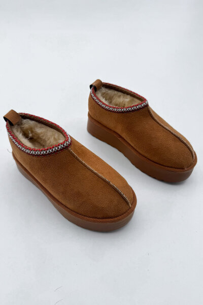 SET2026 Taba Üçlü Bilek Boy Ayakkabı-Çanta-Şapka Deri Üçlü Set - 7