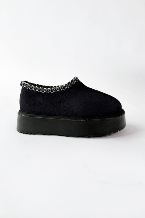 SET2028 Siyah Bilek Boy Bot-Çanta-Şapka Kürklü Üçlü Set (1)