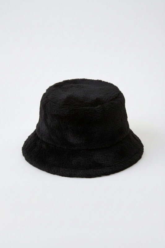 SET2028 Siyah Bilek Boy Bot-Çanta-Şapka Kürklü Üçlü Set - 4