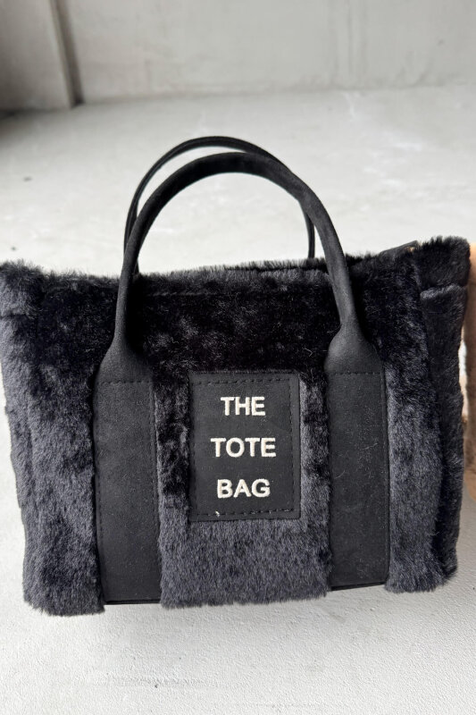 SET2029 Siyah Bilek Boy Bot Çanta Gözlük Şapka Kulaklık Kürklü Beşli Set - 3