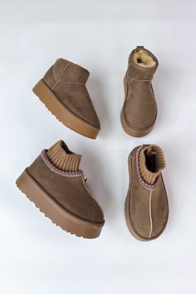 SET2035 Vizon Örgü Bilek - Orta Boy İkili Bot Seti