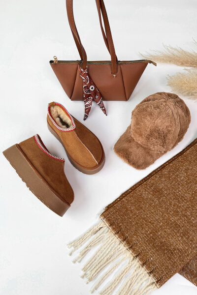 SET2040 Taba Bilek Boy Bot-Cap-Çanta-Şal Dörtlü Set 