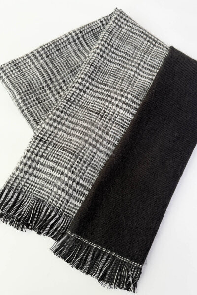 SET2041 Siyah Örgü Bilek Bot-Cap-Şal-Gözlük Dörtlü Set - 3