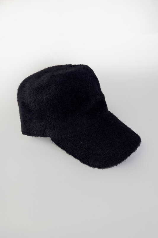 SET2041 Siyah Örgü Bilek Bot-Cap-Şal-Gözlük Dörtlü Set - 4