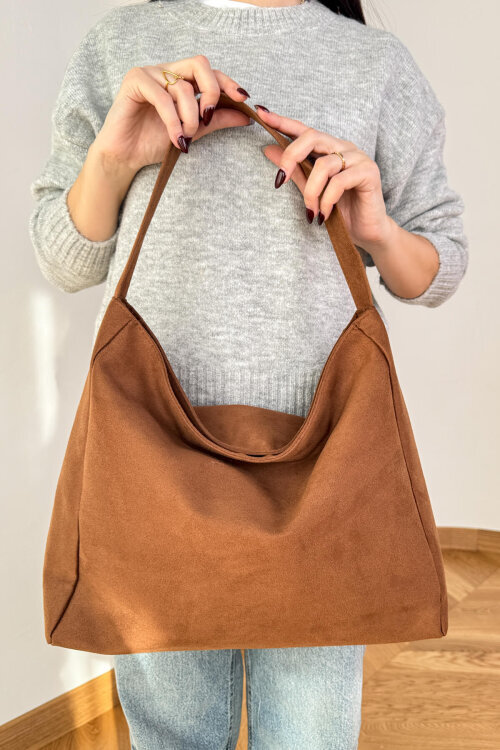 SET2047 Taba Orta Boy Bot-Bucket Şapka-Çanta-Şal Dörtlü Set - 3