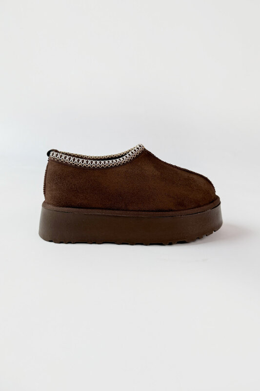 SET2051 Acı Kahve Bilek Boy Bot-Çanta-Şal-Üçlü Set - 3