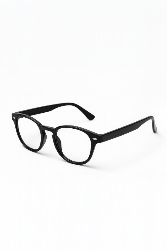 ŞFF-0005 Siyah Şeffaf Cam Kalın Çerçeveli İmaj Gözlüğü - 1