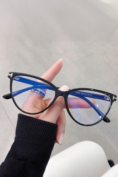 ŞFF-006 Siyah Şeffaf Kalın Çerçeveli İmaj Gözlüğü - 3