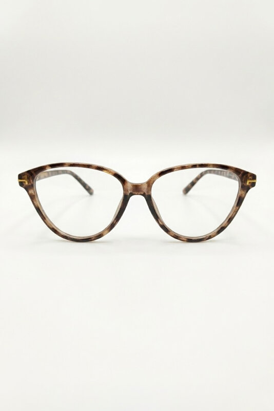 ŞFF-006 Vizon Leopar Şeffaf Kalın Çerçeveli İmaj Gözlüğü - 2