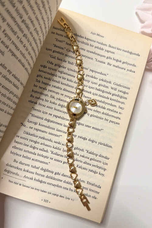 Shine Kadran Gold Kalpli Metal Kordon Kadın Kol Saati