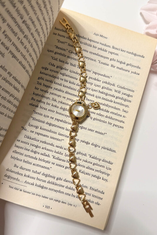 Shine Kadran Gold Kalpli Metal Kordon Kadın Kol Saati - 1