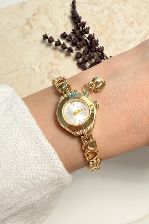 Shine Kadran Gold Kalpli Metal Kordon Kadın Kol Saati - 2