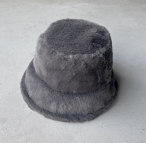 ŞPK-2003 Füme Kürklü Kumaş Bucket Şapka - 1