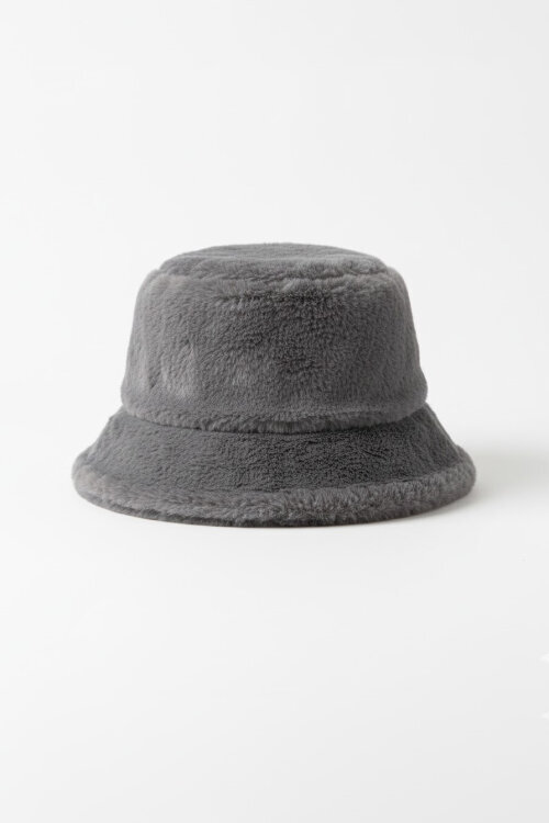 ŞPK-2003 Füme Kürklü Kumaş Bucket Şapka 