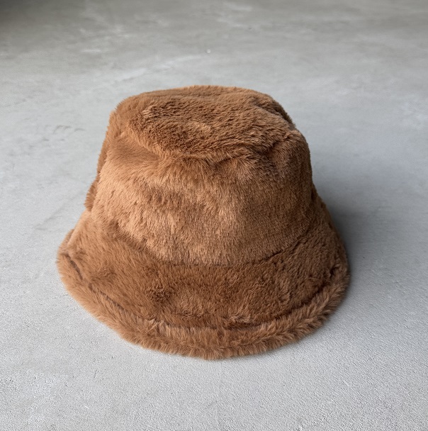 ŞPK-2003 Taba Kürklü Kumaş Bucket Şapka - 1