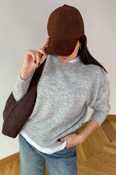 ŞPK-2010 Acı Kahve Süet Basic Cap Şapka 