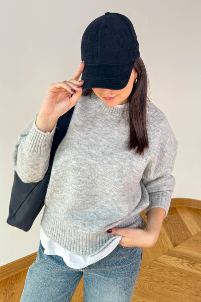 ŞPK-2010 Siyah Süet Basic Cap Şapka 