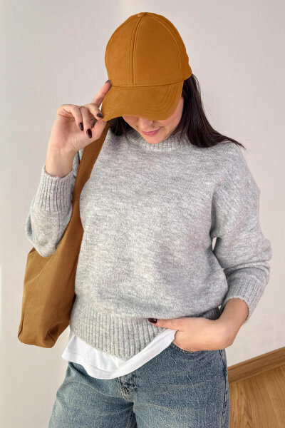 ŞPK-2010 Taba Süet Basic Cap Şapka  