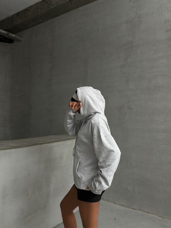 SWT-14261 Karmelanj Kordonlu Kapüşonlu Kanguru Cep İki İplik Şardonlu Sweatshirt - 6