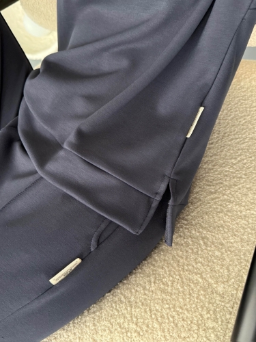 TKM-1114 Antrasit Modal Kumaş Kısa Kollu Bluz Havuç Model Çimalı Alt İkili Takım - 3