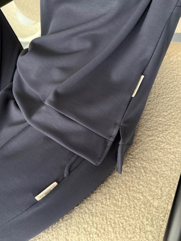 TKM-1114 Antrasit Modal Kumaş Kısa Kollu Bluz Havuç Model Çimalı Alt İkili Takım - 3