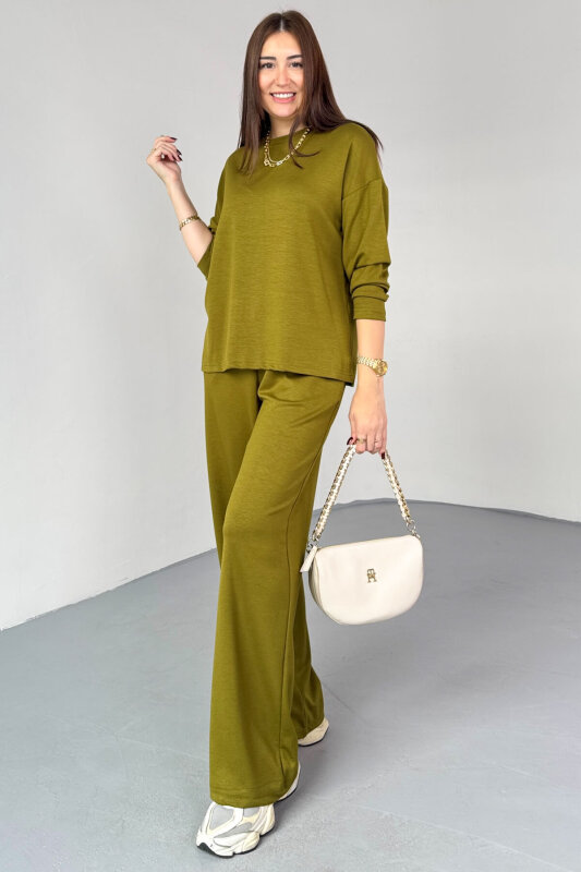 TKM-13344 Haki Modal Kumaş Basic İkili Takım - 1