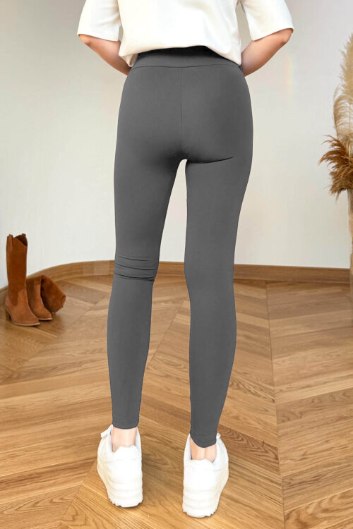 TYT-1540 Füme Yüksek Bel Polarlı Tayt - 3